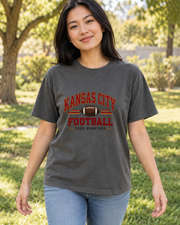Kansas City Football Premium T Shirt female lifestyle