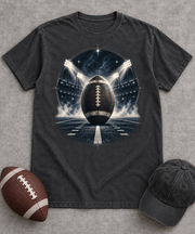 Dark Stadium Football Comfort Colors flat lay