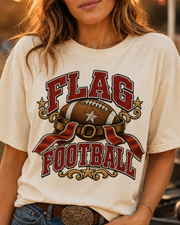 Flag Football premium T-shirt graphic close-up