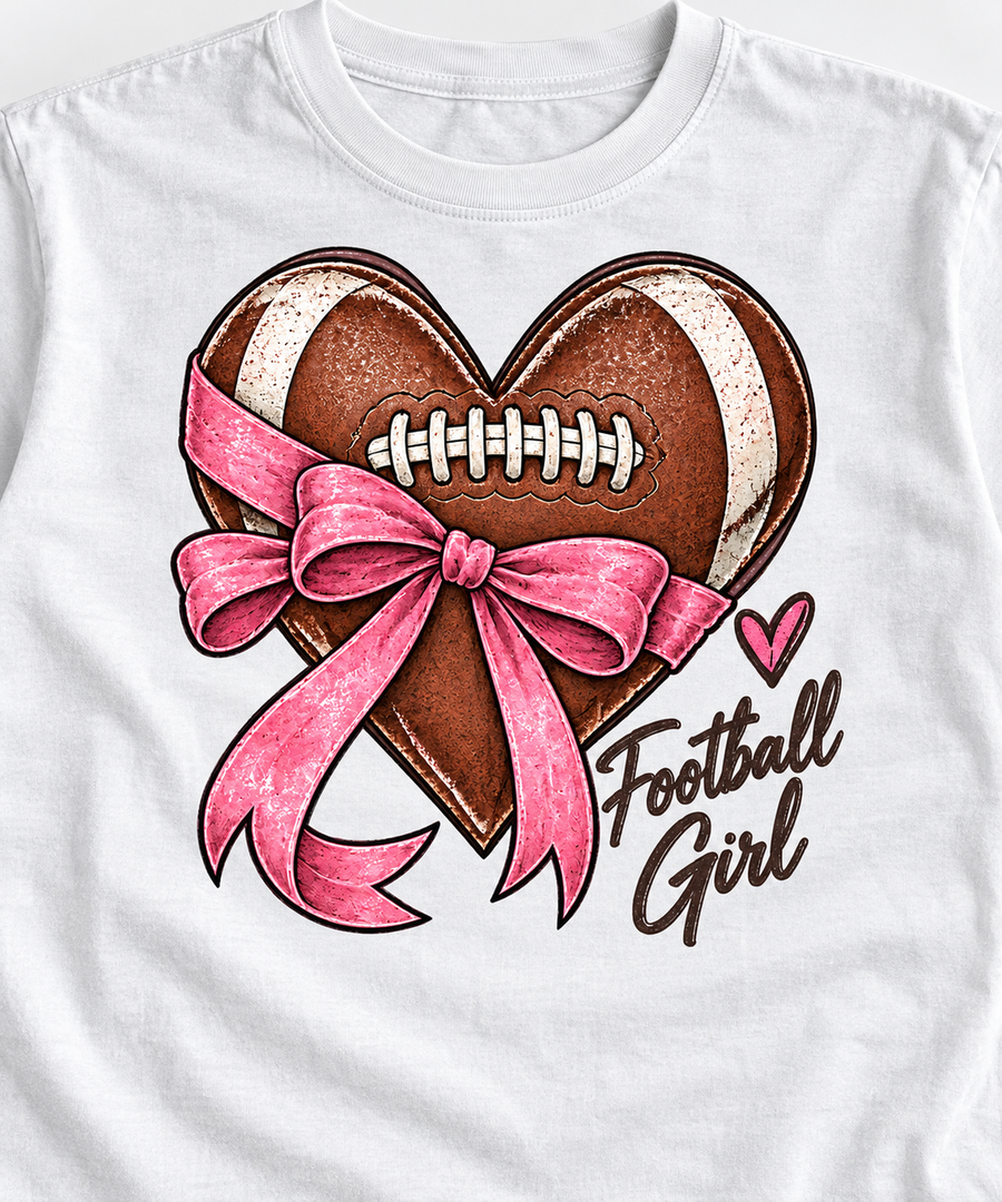 Football Girl Heart design detail