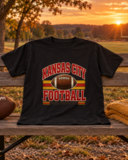 Kansas City Football Four Quarters Heritage Premium T Shirt styled scene