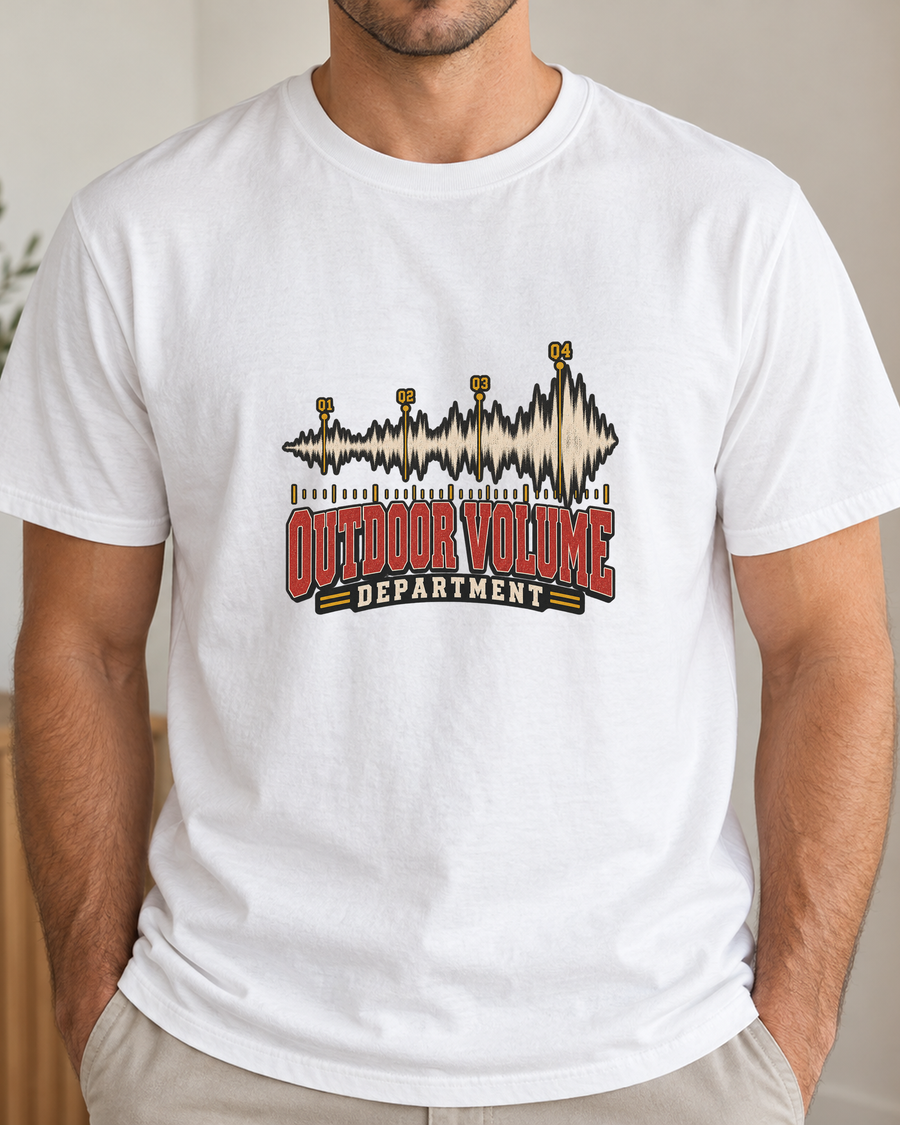 Outdoor Volume Waveform Premium T Shirt close up