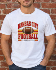 Kansas City Football Four Quarters Heritage Premium T Shirt close up