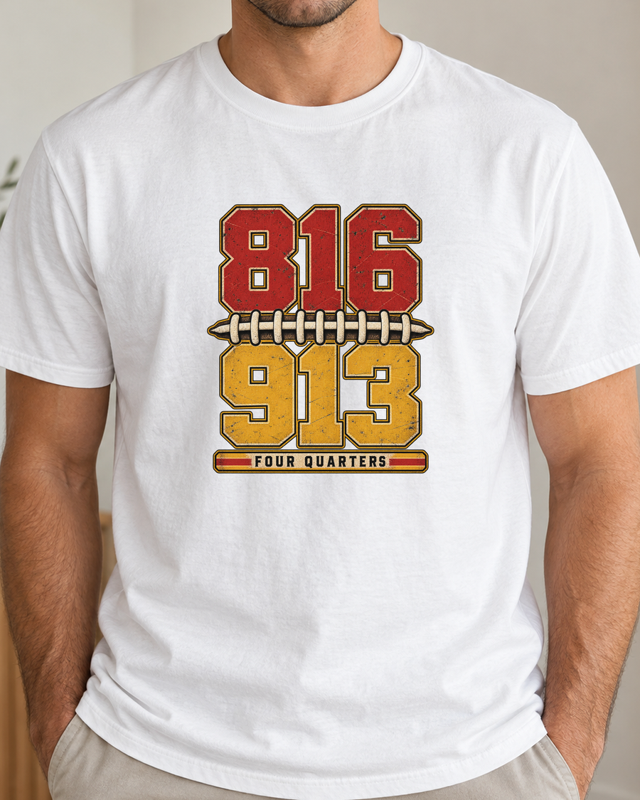 816 913 Four Quarters Premium T Shirt close up