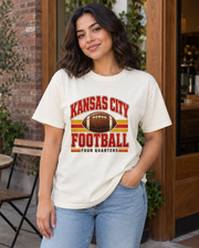 Kansas City Football Four Quarters Heritage Premium T Shirt hero model
