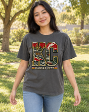 KC Winter Kansas City Premium T Shirt female lifestyle