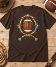 Western Rope Football Comfort Colors flat lay
