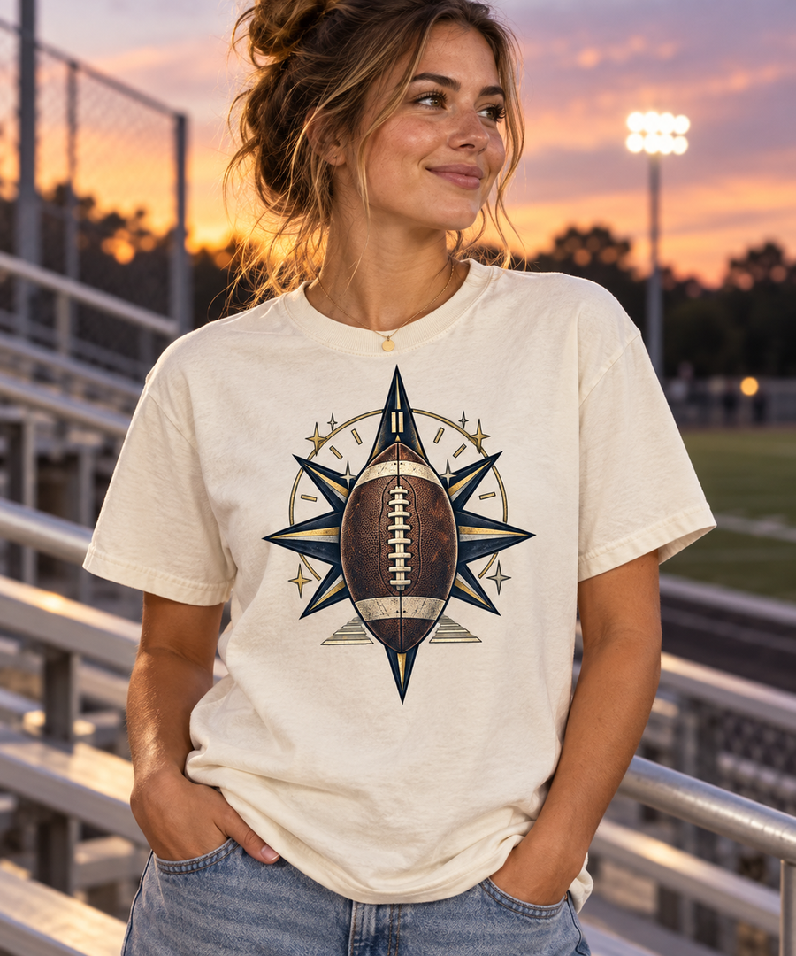 Football Compass Star game day lifestyle mockup