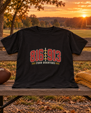 816 913 Four Quarters Premium T Shirt styled scene