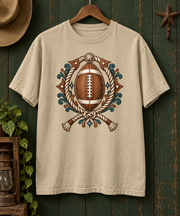 Western Rope Football T-shirt hanger mockup