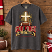God First Game Day Second San Francisco Comfort Colors 1717 T-shirt mockup 3