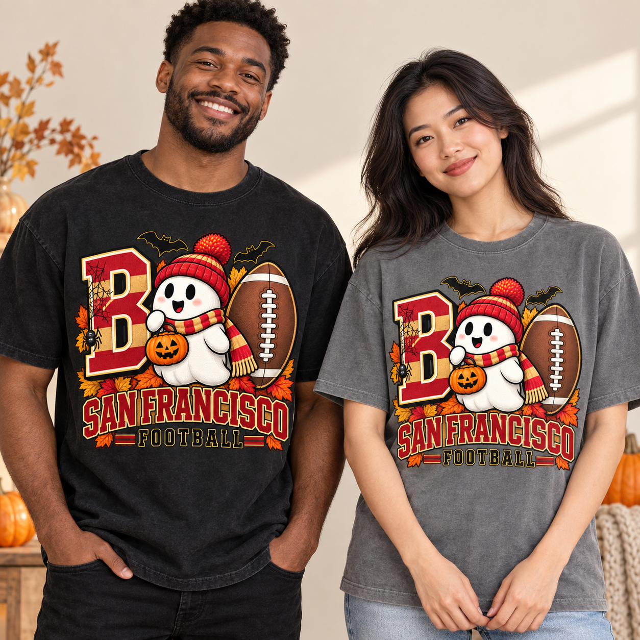 Boo San Francisco Football Comfort Colors 1717 T-shirt mockup 2