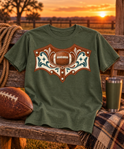 Western Football Banner styled game day scene