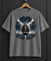 Dark Stadium Football T-shirt hanger mockup