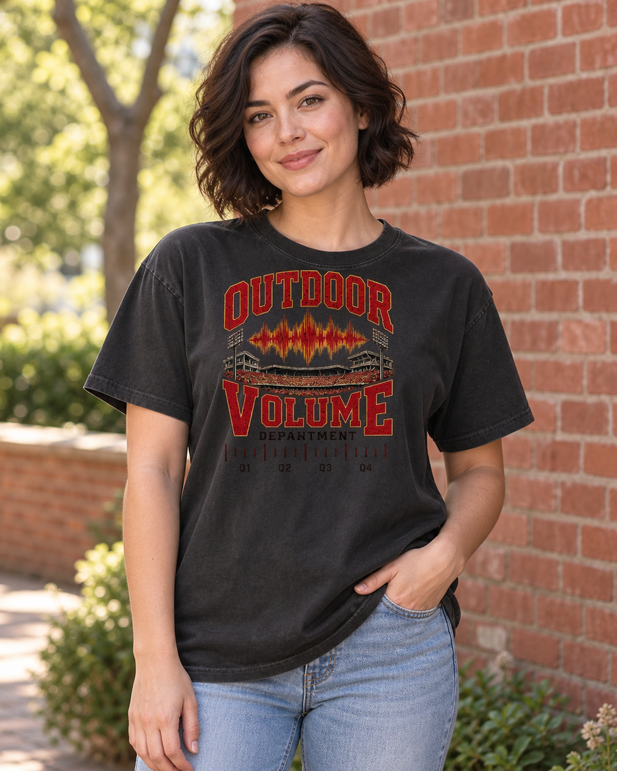 Outdoor Volume Department KC football Premium T Shirt hero model