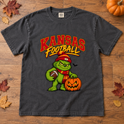 Grinch Kansas City Football Pumpkin – Comfort Colors Halloween T-Shirt mockup 2