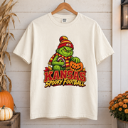 Grinch Kansas City Spooky Football – Comfort Colors Halloween T-Shirt mockup 1