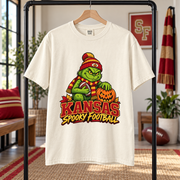 Grinch Kansas City Spooky Football – Comfort Colors Halloween T-Shirt mockup 5