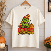 Grinch Kansas City Football Season – Comfort Colors Halloween T-Shirt mockup 1