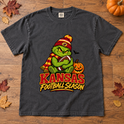 Grinch Kansas City Football Season – Comfort Colors Halloween T-Shirt mockup 2