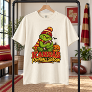 Grinch Kansas City Football Season – Comfort Colors Halloween T-Shirt mockup 5