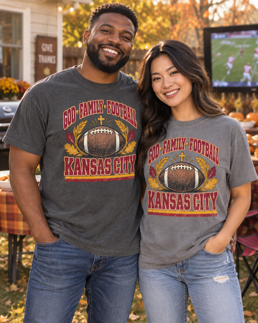 God Family Football Kansas City couple lifestyle mockup