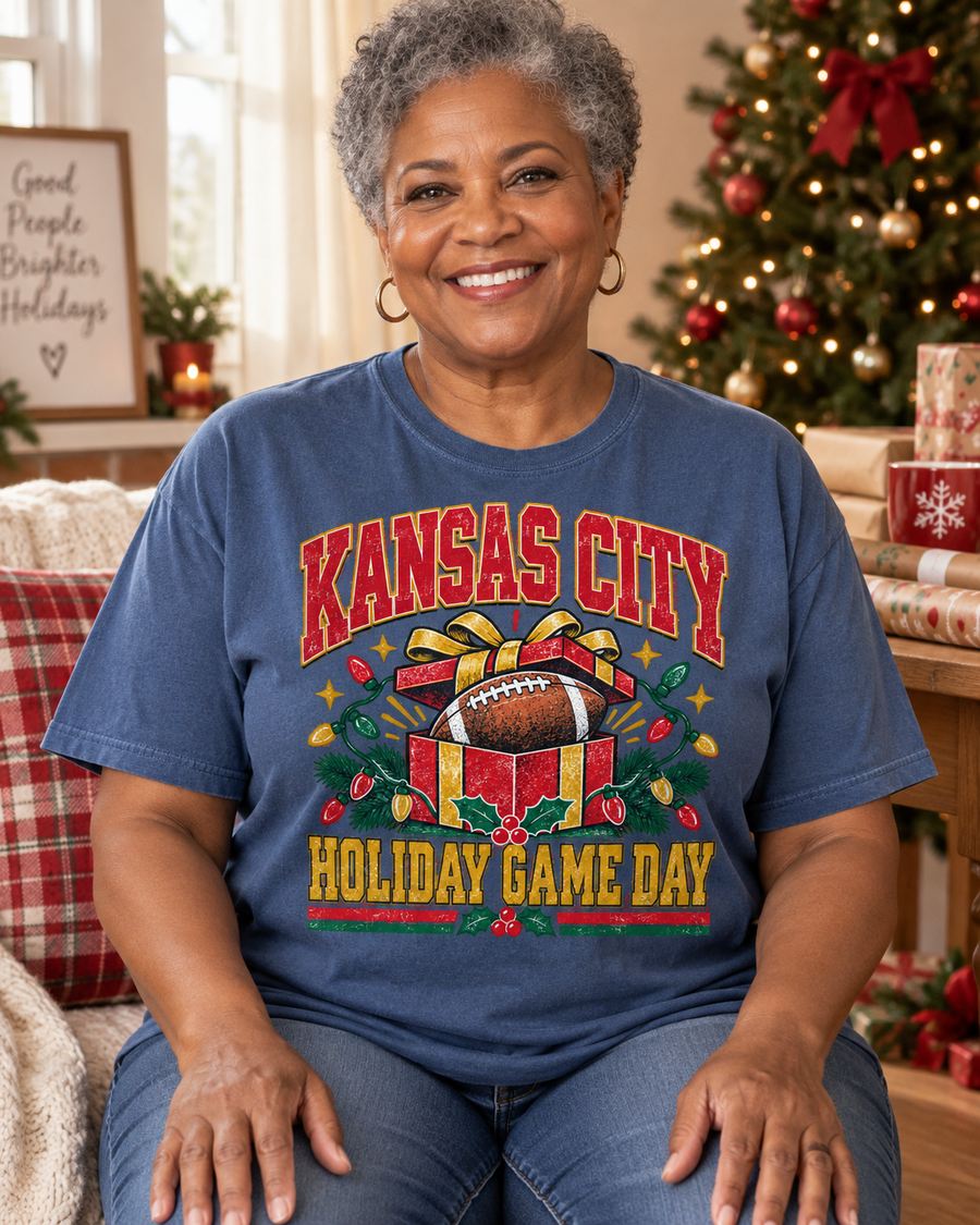 Kansas City Holiday Game Day product lifestyle mockup