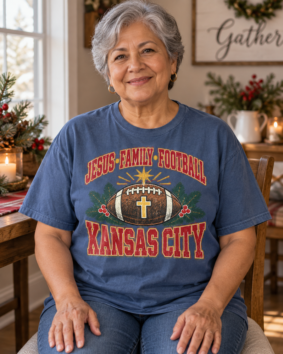 Jesus Family Football Kansas City product lifestyle mockup