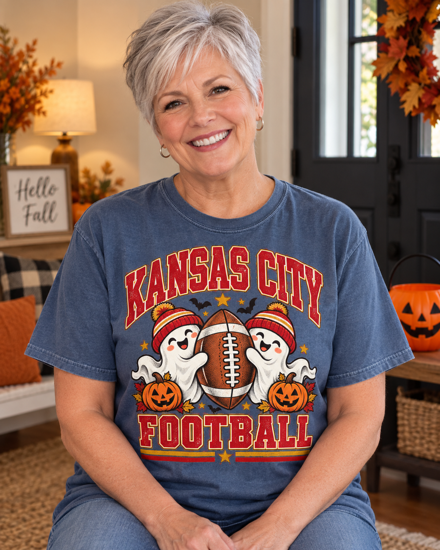 Kansas City Ghost Football Halloween product lifestyle mockup