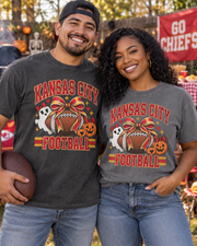 Kansas City Halloween bow football couple mockup