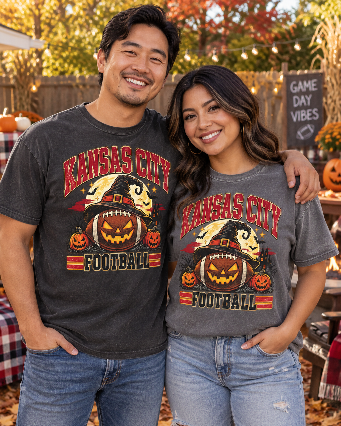 Kansas City Witchy Football couple lifestyle mockup