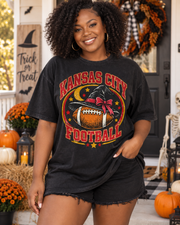 Kansas City Football Harvest Wreath premium T shirt model mockup