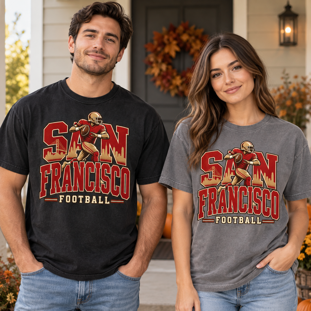 San Francisco Football Comfort Colors 1717 T-shirt mockup 2