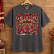 San Francisco Under the Lights Comfort Colors 1717 T-shirt mockup 3