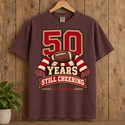 50 Years Still Cheering San Francisco Comfort Colors 1717 T-shirt mockup 3